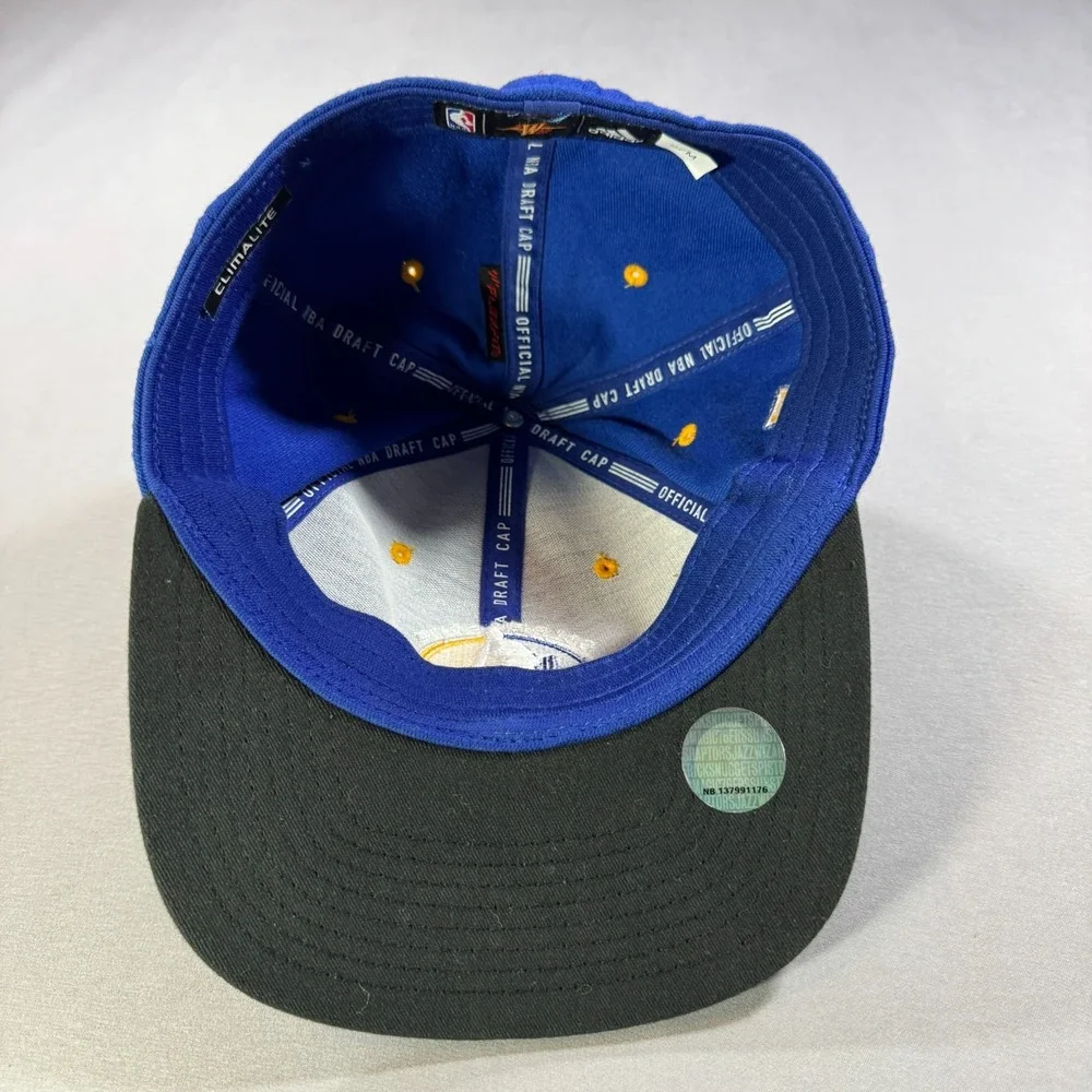 Adidas Golden State Warriors NBA Draft Cap Hat Blue S/M Flexfit Climalite Logo